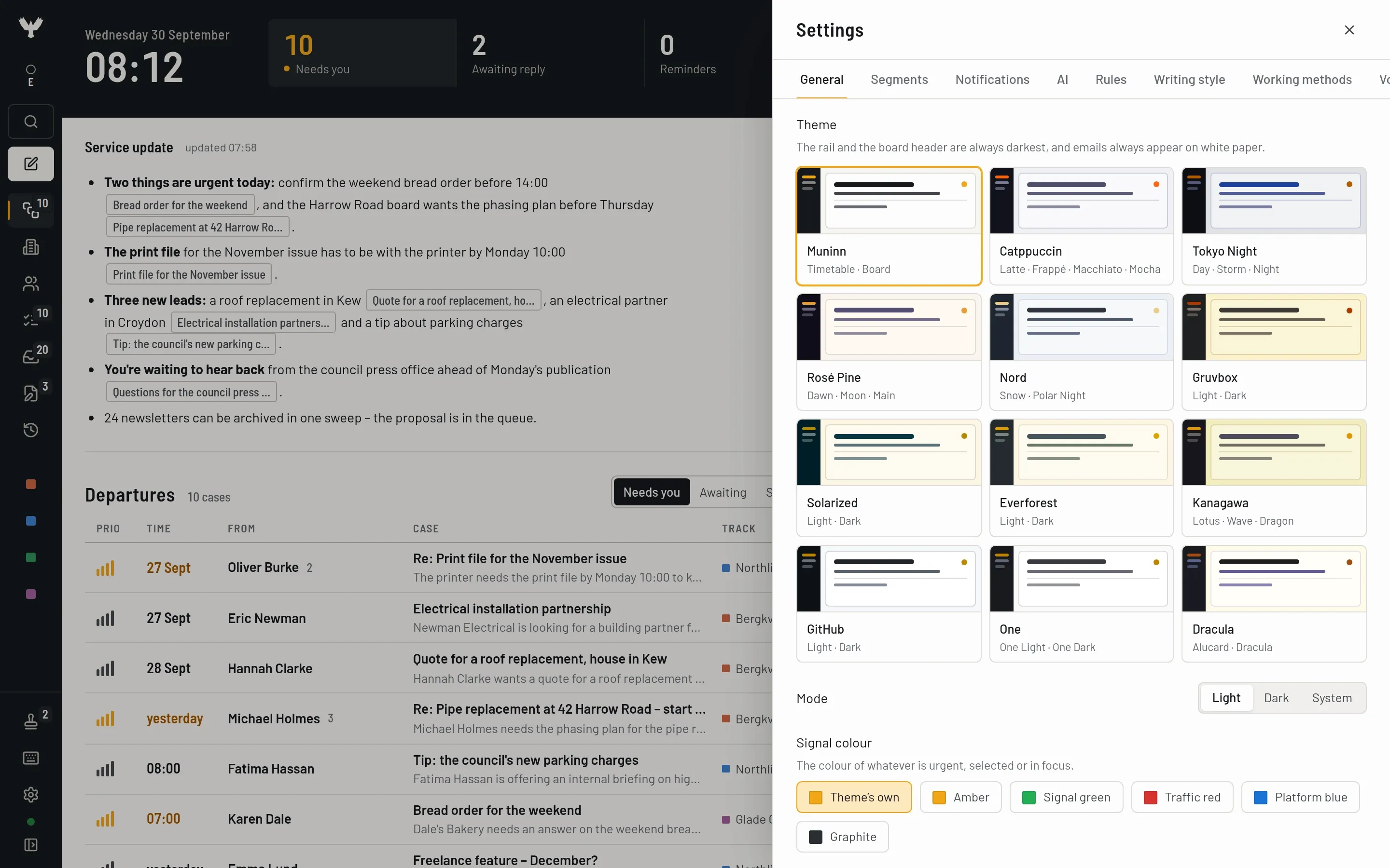Appearance – Screenshot with fictional demo data.